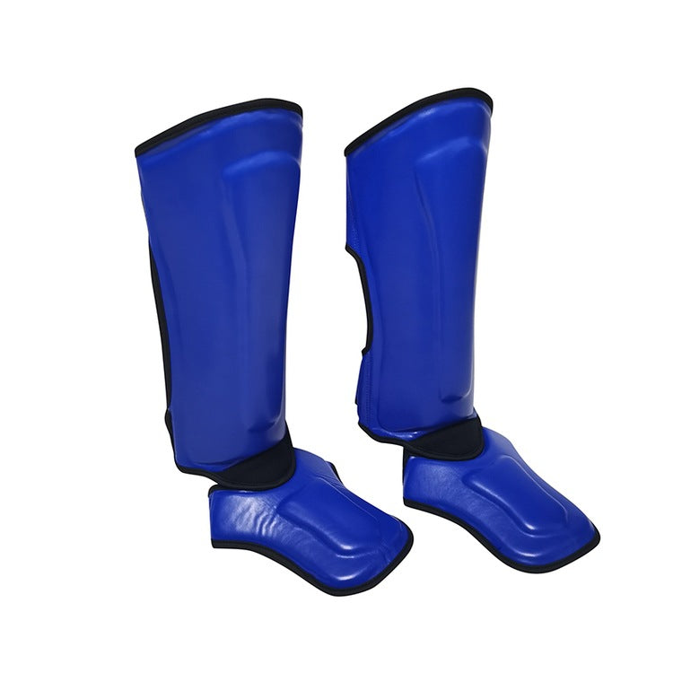 Protège-tibias Sanda avec protection de cou-de-pied, protège-tibias pour adultes, équipement de protection pour l'entraînement de boxe