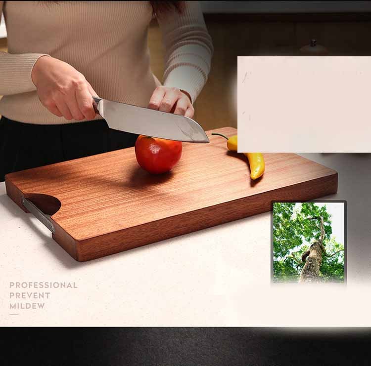 Planche à découper antibactérienne simple en ébène pour la maison