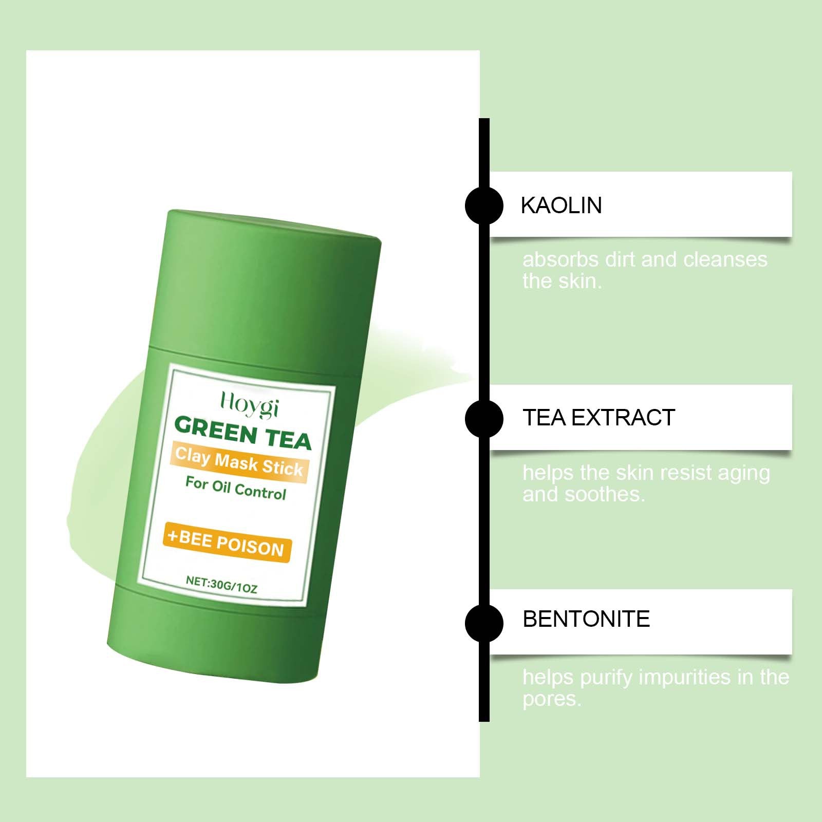 Masque Nettoyant Visage en Stick au Thé Vert