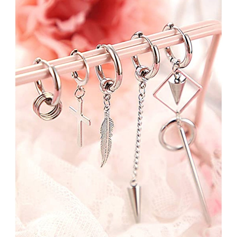 Stainless Steel Chain Simple Long Stud Earrings