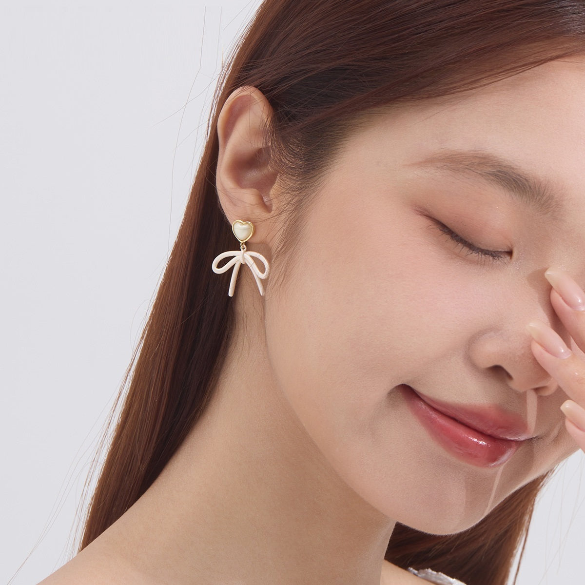 All-match Bow Pearl Stud Earrings For Women