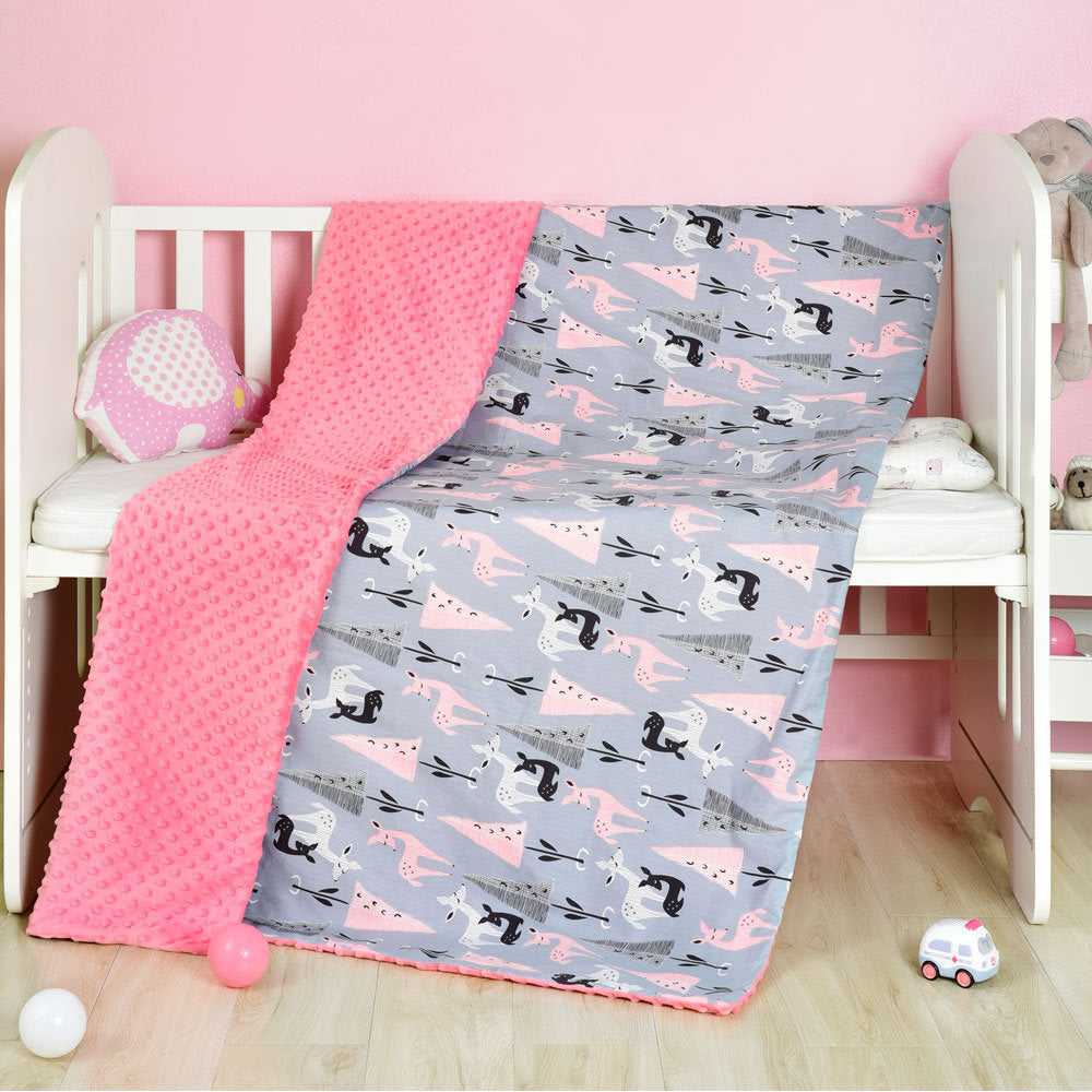 Couverture bébé en coton imprimé, couverture douce à pois pour bébé