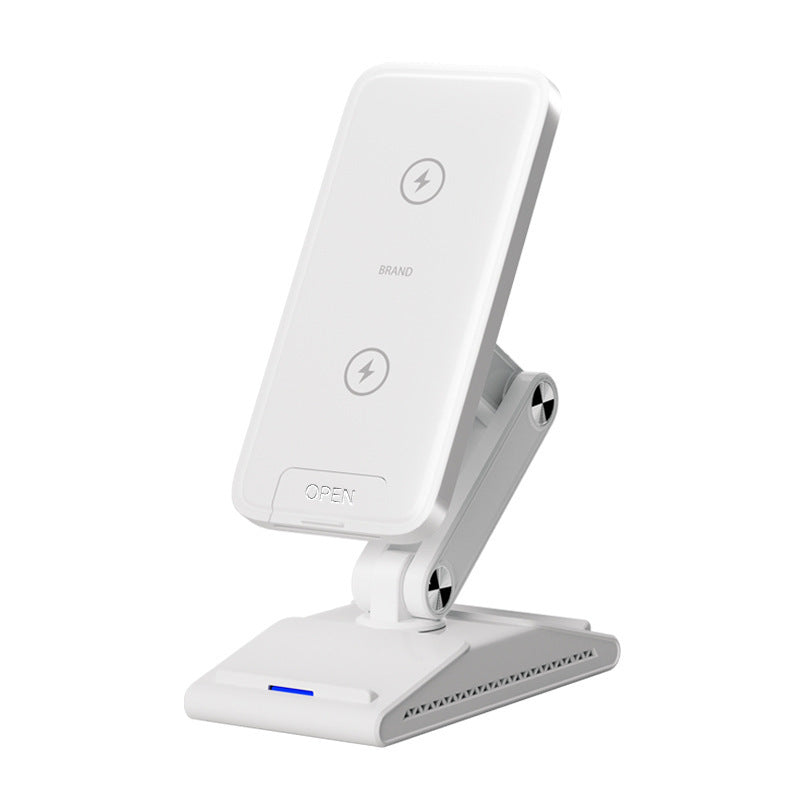 Chargeur de téléphone sans fil pliable trois-en-un