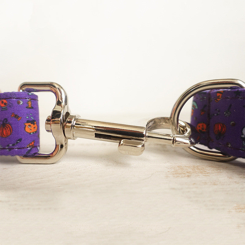 Ensemble d'accessoires pour animaux de compagnie d'Halloween violet - Collier pour chien