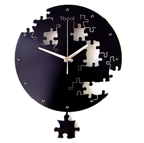 Horloge murale circulaire créative de 16 pouces, montre murale d'art, design moderne pour salon et chambre à coucher, horloge murale silencieuse, décoration murale pour la maison