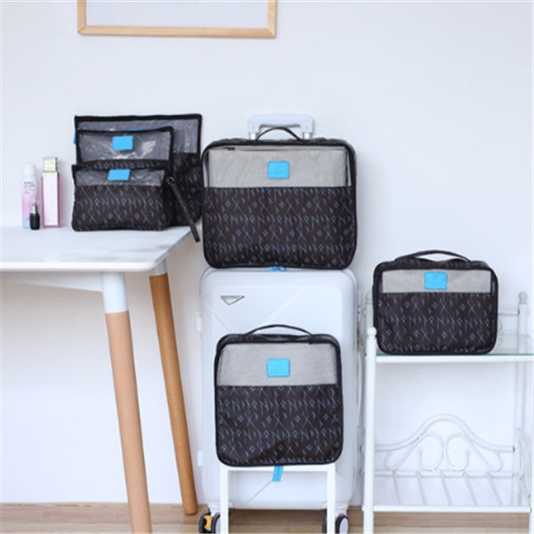Travel storage bag set of six