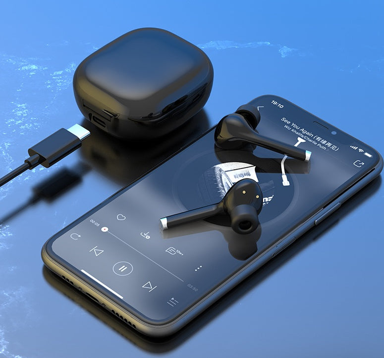 wireless 5.0 touch private mode LED digital display headset