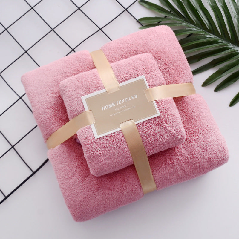 Ensemble de serviettes de bain en polaire de corail haute densité