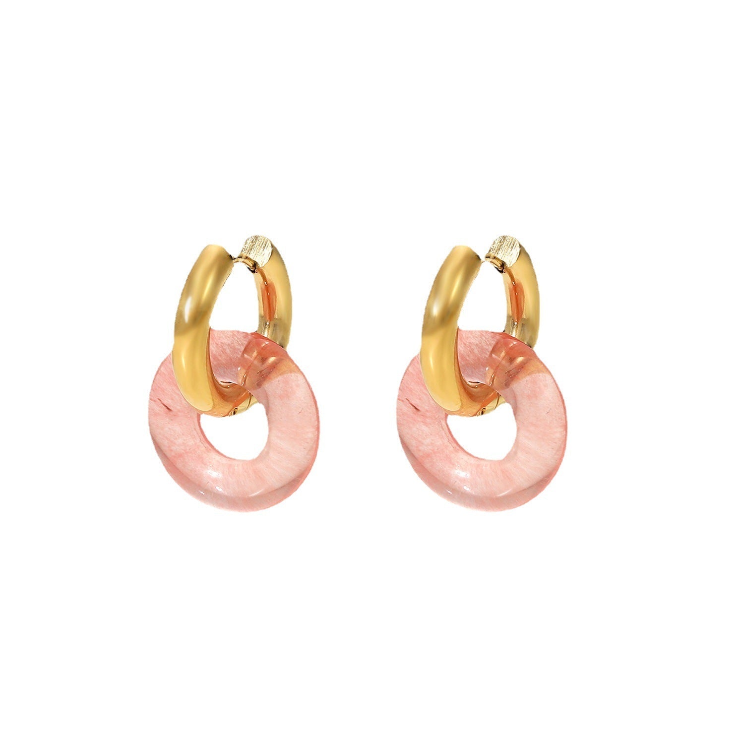 Fashion Retro Natural Stone Ring Earrings For Women