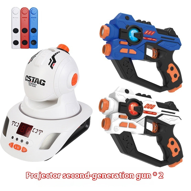 Canhui Red Line-to-line Battle Pistol Toy Induction Acousto-optic Gun Children's Laser Battle Toy Gun With Projector