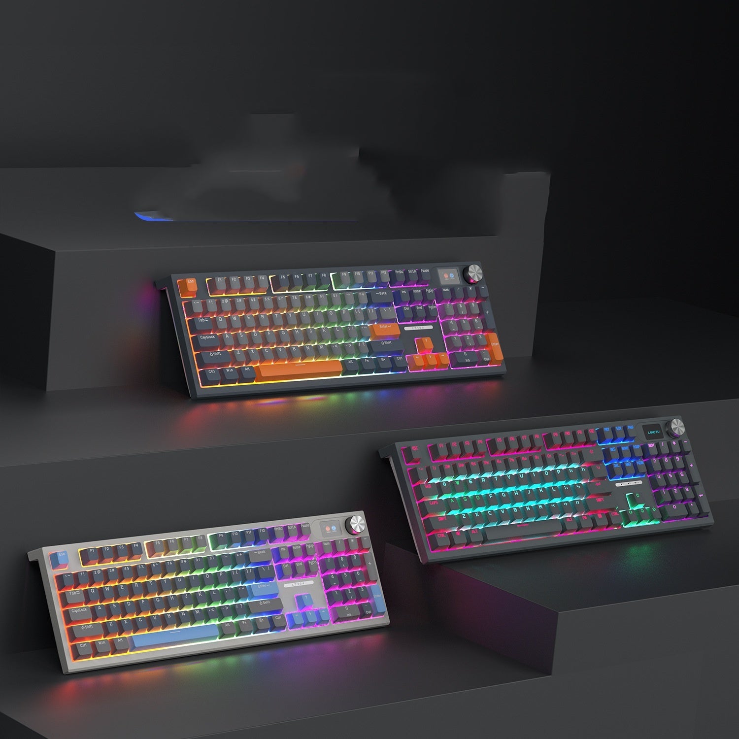 Clavier mécanique sans fil Bluetooth trimode