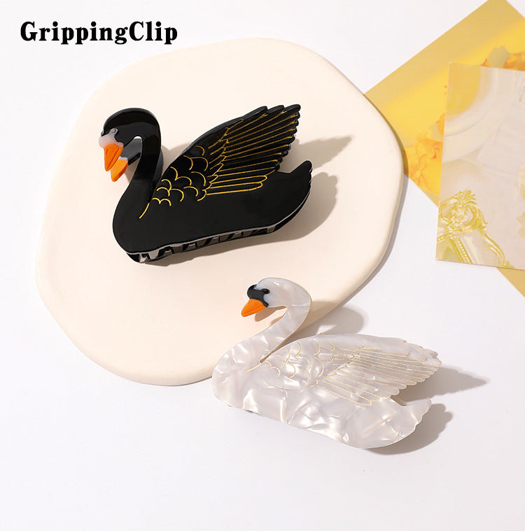 Pince à cheveux moyenne Swan Grip Shark