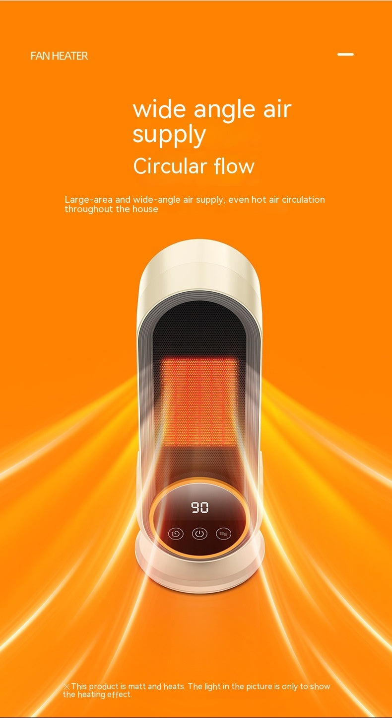 Souffleur d'air chaud haute puissance 1200W, chauffage de bureau, chauffage électrique intelligent domestique en céramique PTC