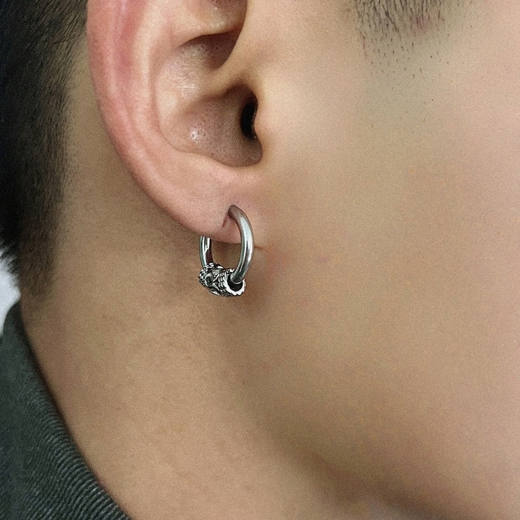Clous d'oreilles simples punk hip-hop audacieux