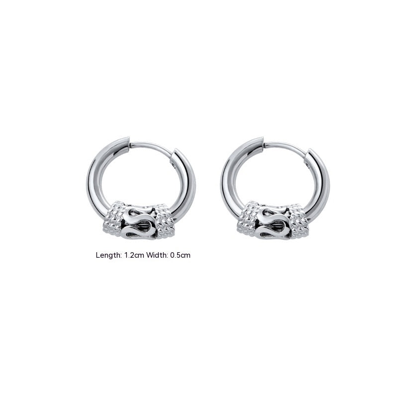 Clous d'oreilles simples punk hip-hop audacieux