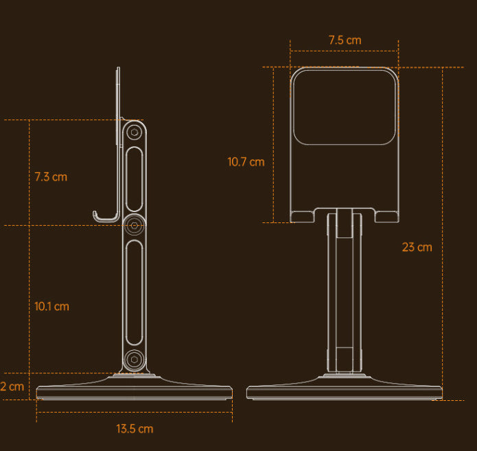 Support de téléphone portable et tablette en alliage d'aluminium à grain de bois, pliable, rotatif, rehausseur de bureau