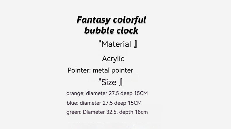 Simple Acrylic Bubble Wall Clock Living Room Creative Clock Modern Fashion Mute New Clock