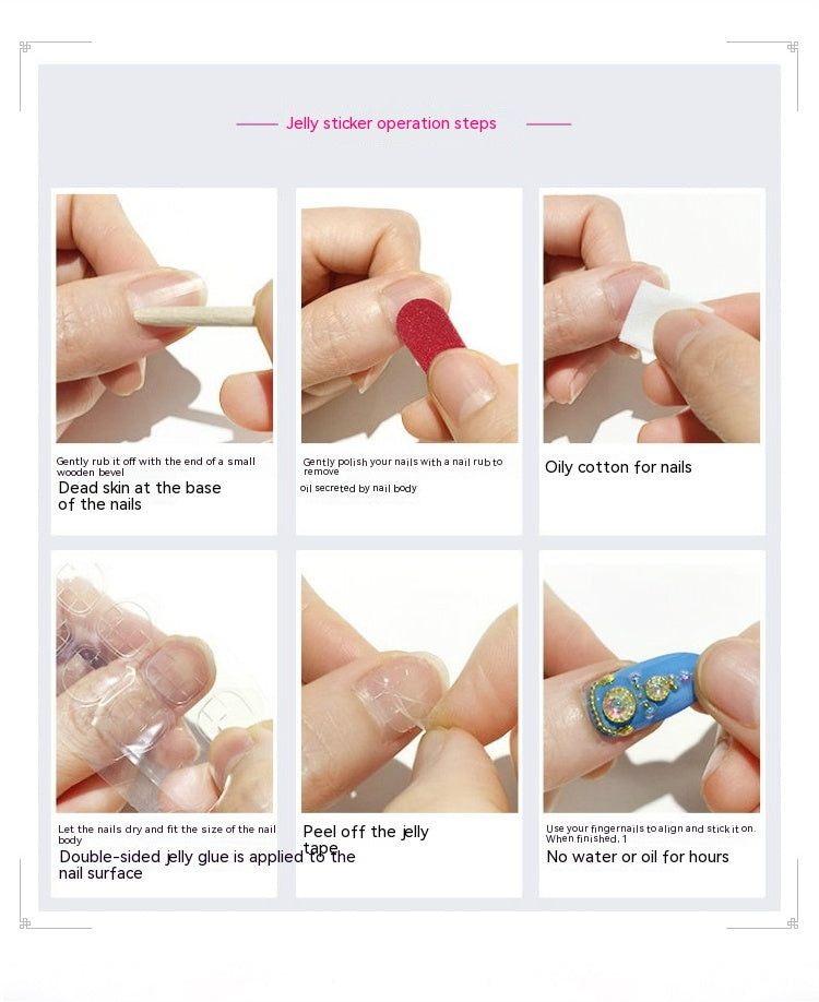 Pegatinas de uñas con diseño de almendras desmontables hechas a mano