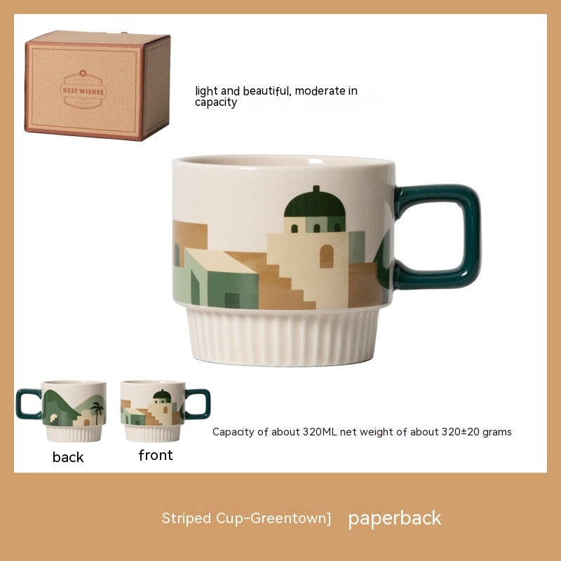 Good-looking Morandi Coffee Cup Vintage Ceramic Mug
