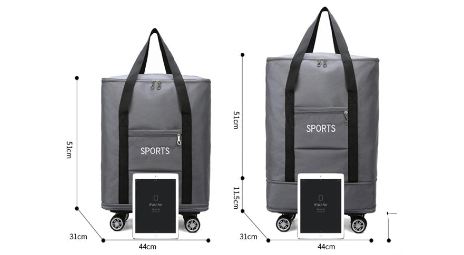 Removable Universal Wheel Large Capacity Expansion Storage Bag