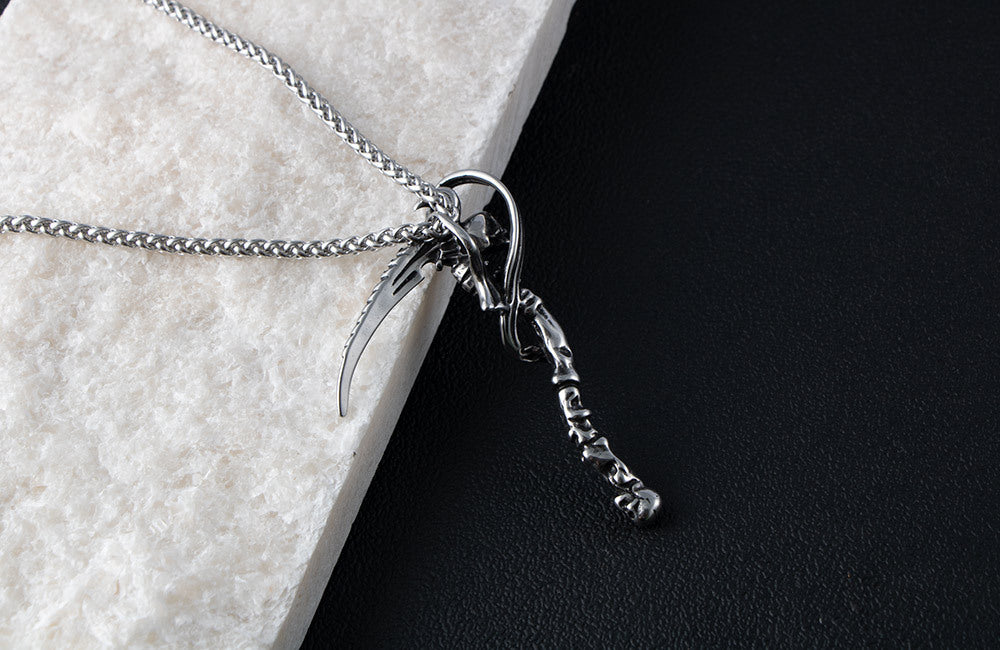 Men's Vintage Death God Titanium Steel Pendant Necklace