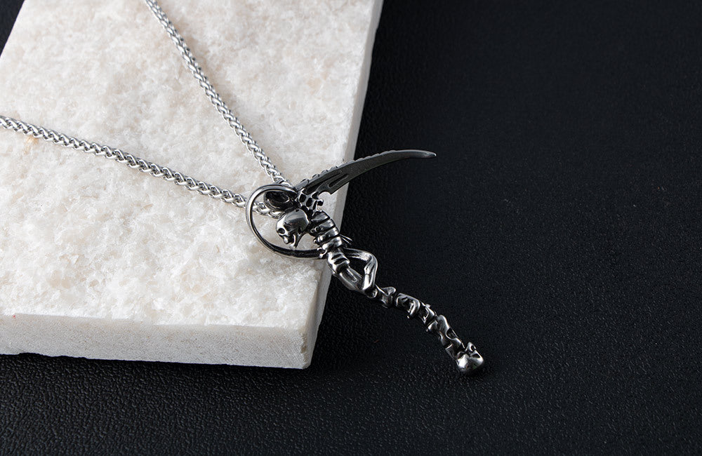 Men's Vintage Death God Titanium Steel Pendant Necklace