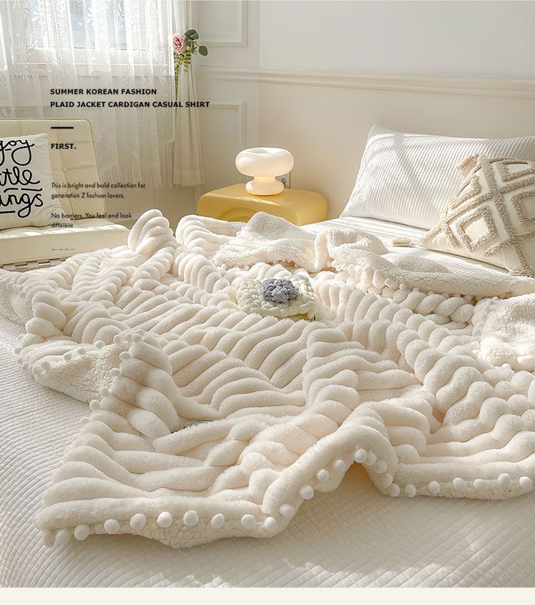Couverture de canapé en Angora dépoilé pour sieste