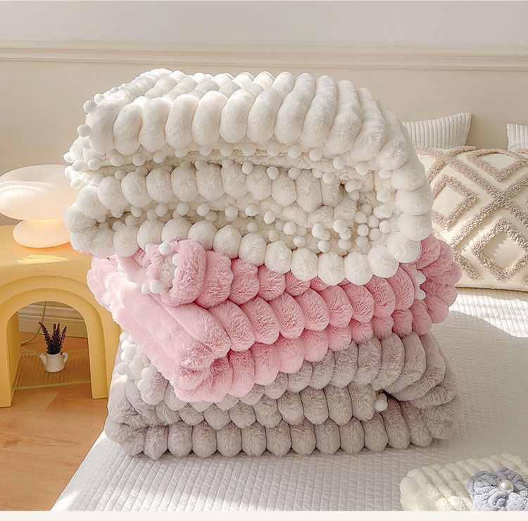 Couverture de canapé en Angora dépoilé pour sieste