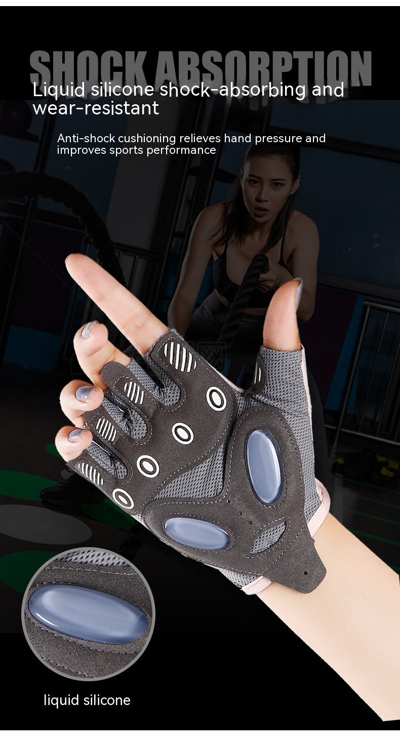 Gants de fitness tendance mi-doigts pour femme