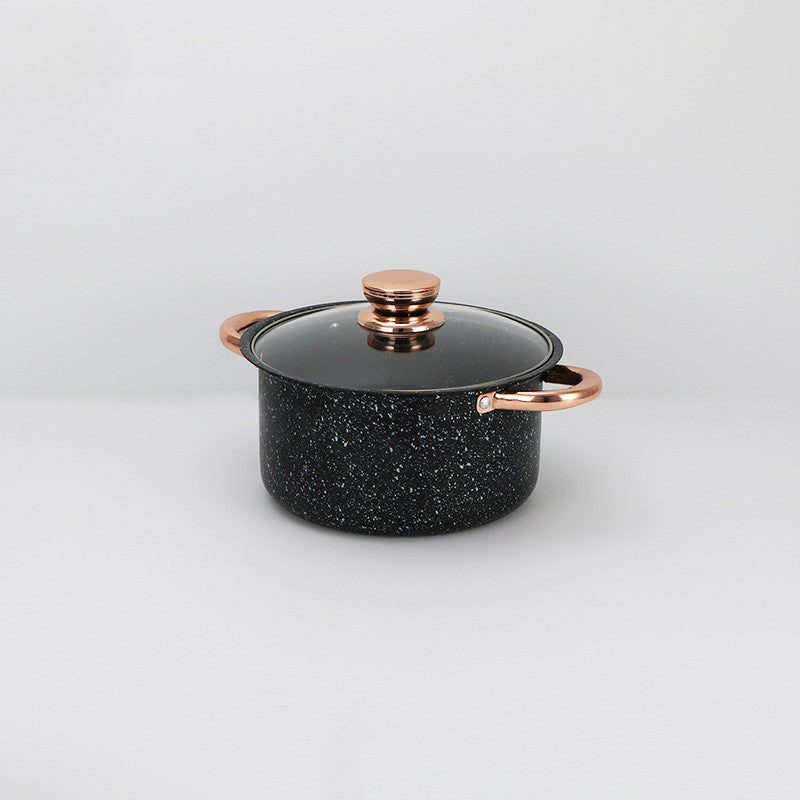Ensemble de casseroles antiadhésives en pierre médicale ménagère