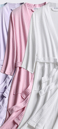 Men's And Women's Pajamas, Waffle Style Couple Bathrobe