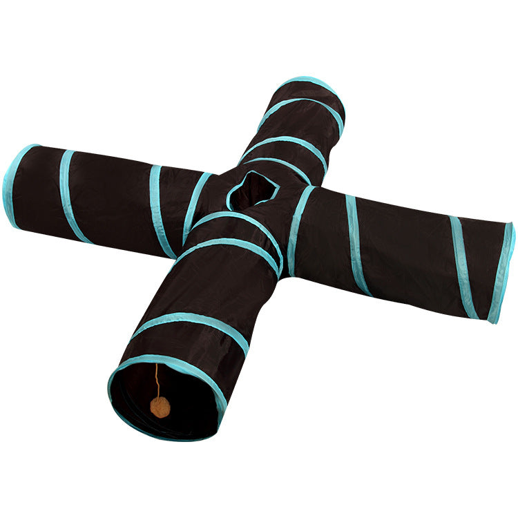 Tunnel pour animaux de compagnie pliable, tente pour chat et chien multi-voies, intérieur, 2 3 4 5 voies