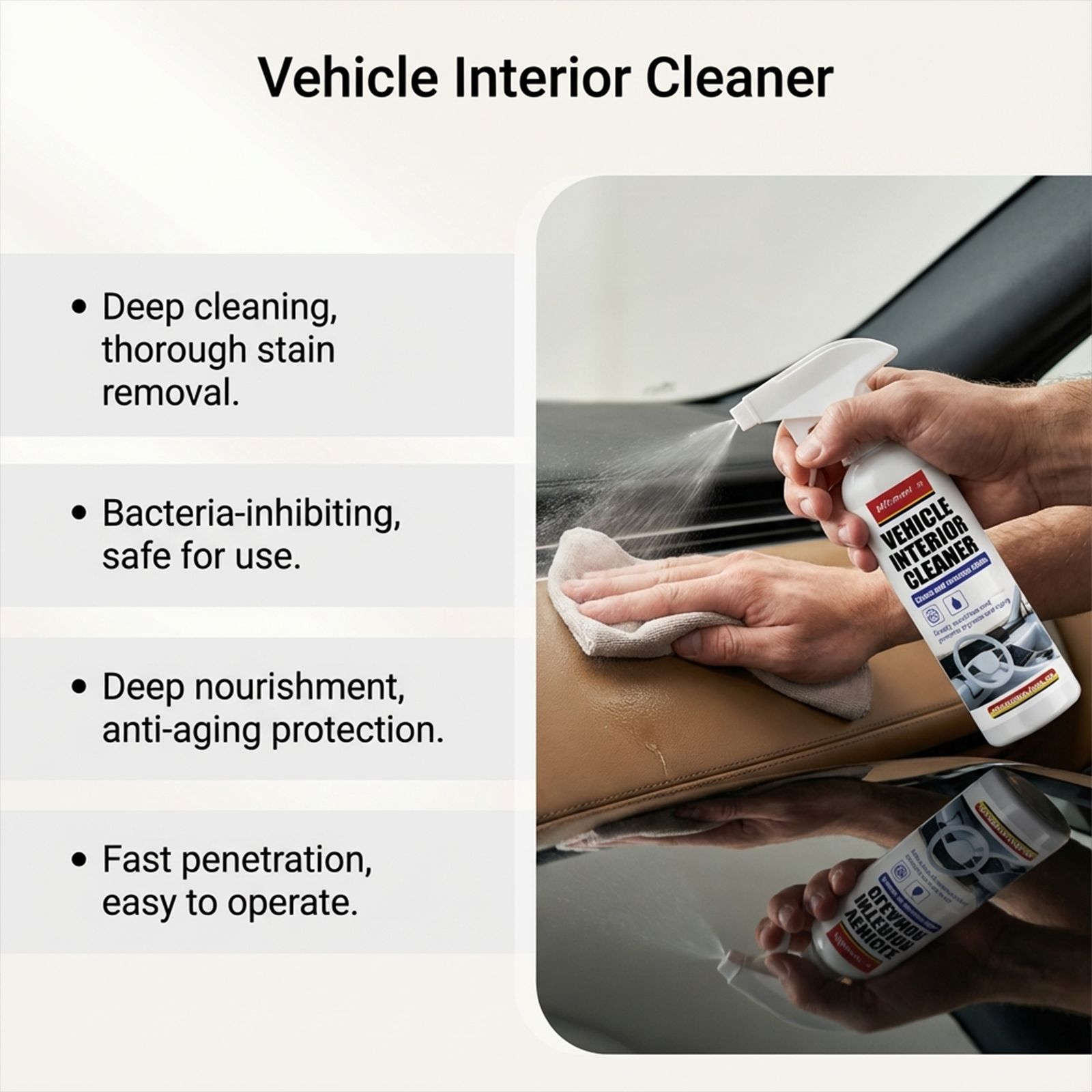 Nettoyant pour l'intérieur de voiture