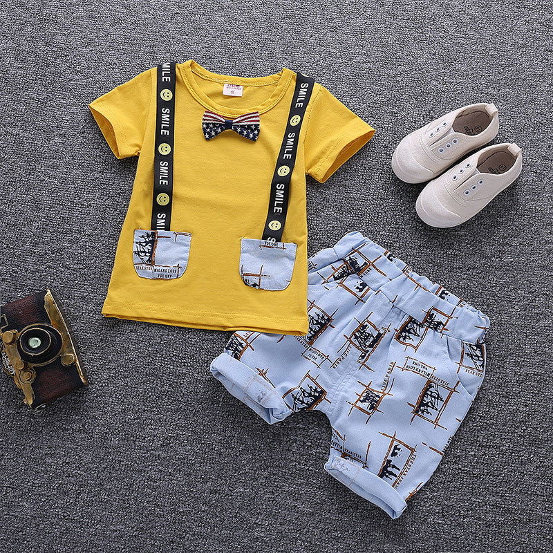 Short-sleeved gentleman tie set