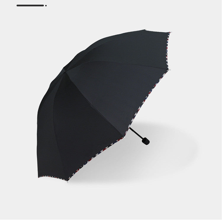 Plus Ten Bone Black Glue Sunscreen Umbrella