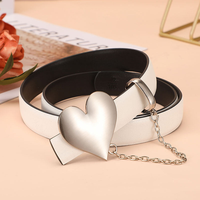 Women's Simple All Match Smooth Buckle Belt