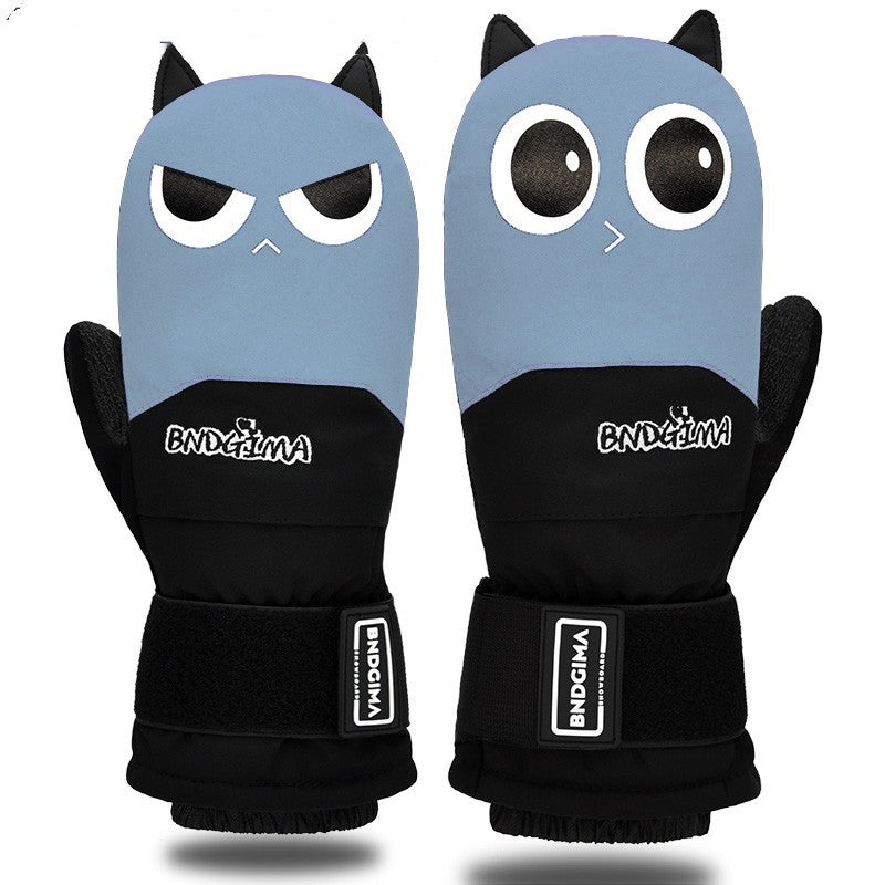 Waterproof Thickened Warm Double Snowboarding Gloves For Men And Women