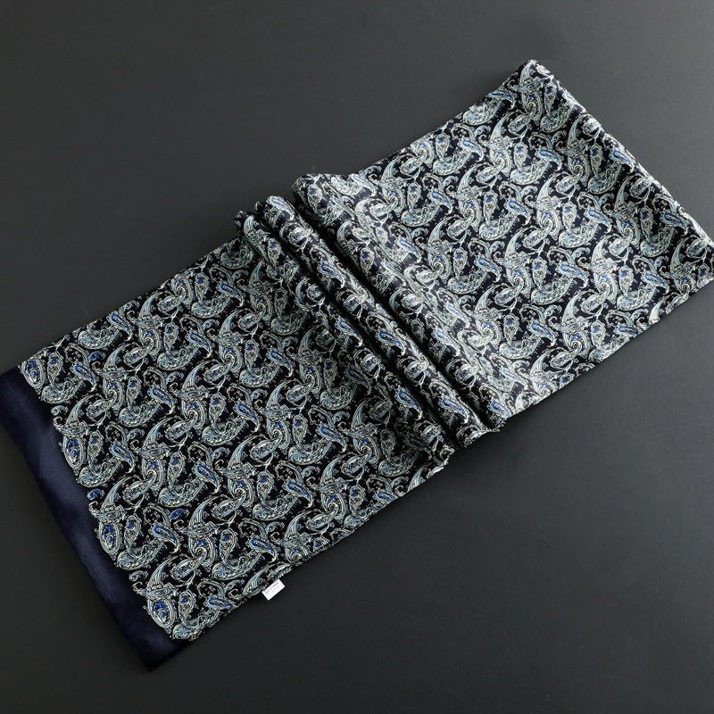 Écharpe en crêpe de soie double face pour homme