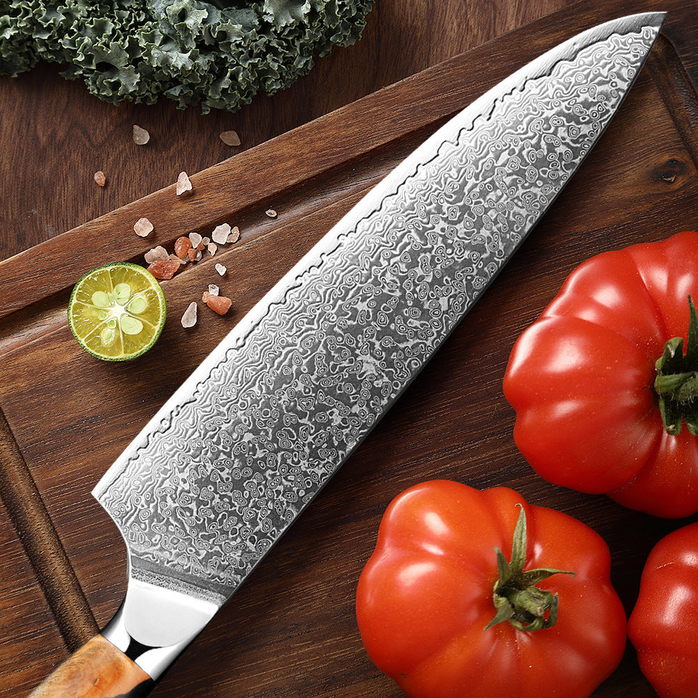 Couteau de chef en acier de Damas Couteaux de cuisine professionnels
