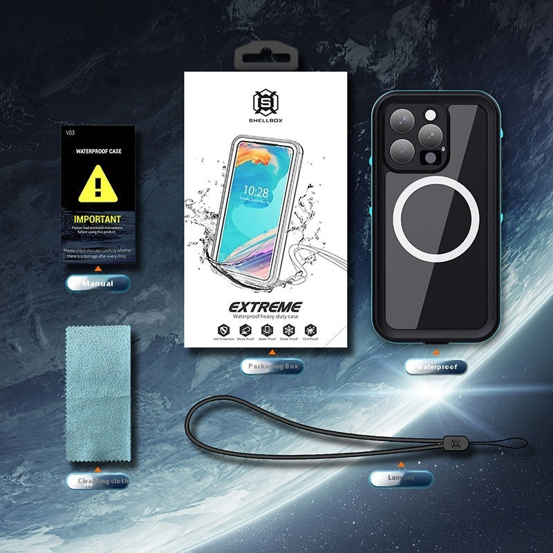 Coque étanche et antichute pour téléphone portable pour la natation et la plongée