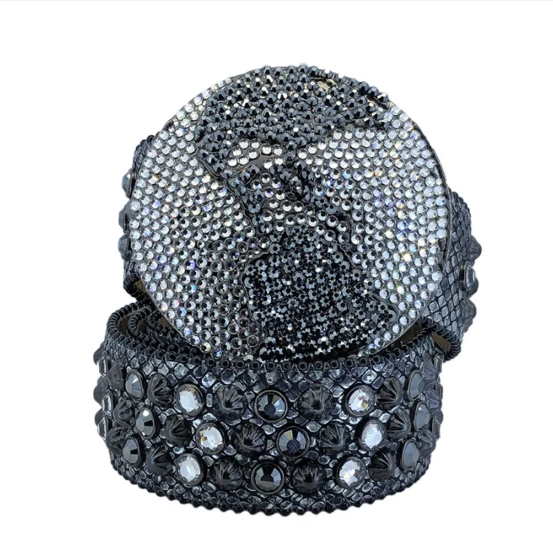Hip Hop Style Water Diamond Punk Belt