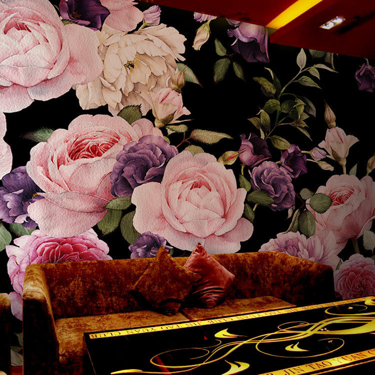 3D three-dimensional flower wallpaper