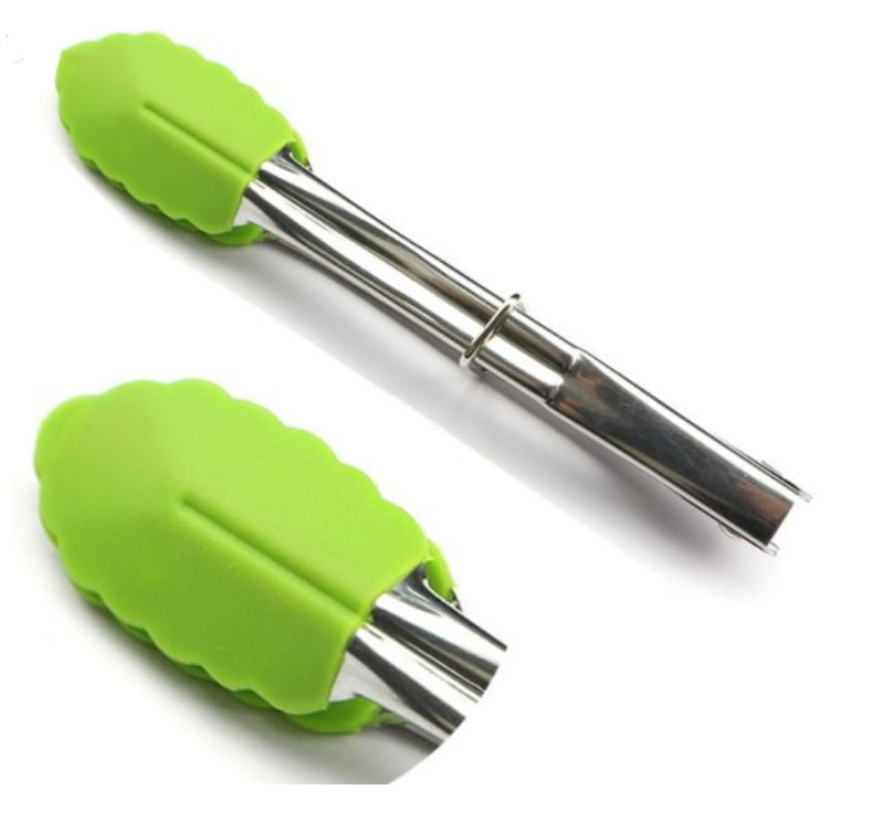 Ustensiles de cuisine en silicone pour salade et barbecue, pince en inox