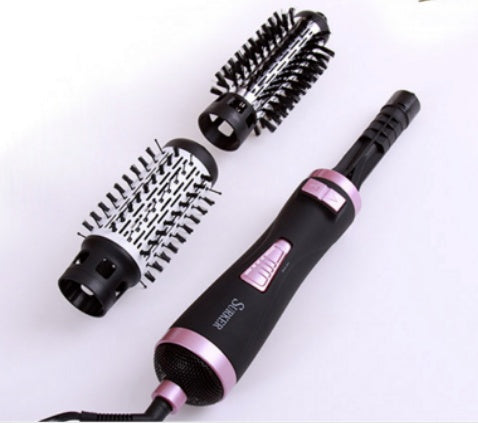 Brosse Rotative Professionnelle Sèche-Cheveux Machine 2 en 1 Multifonction Bigoudi Fer à Friser Baguette Outils de Coiffage