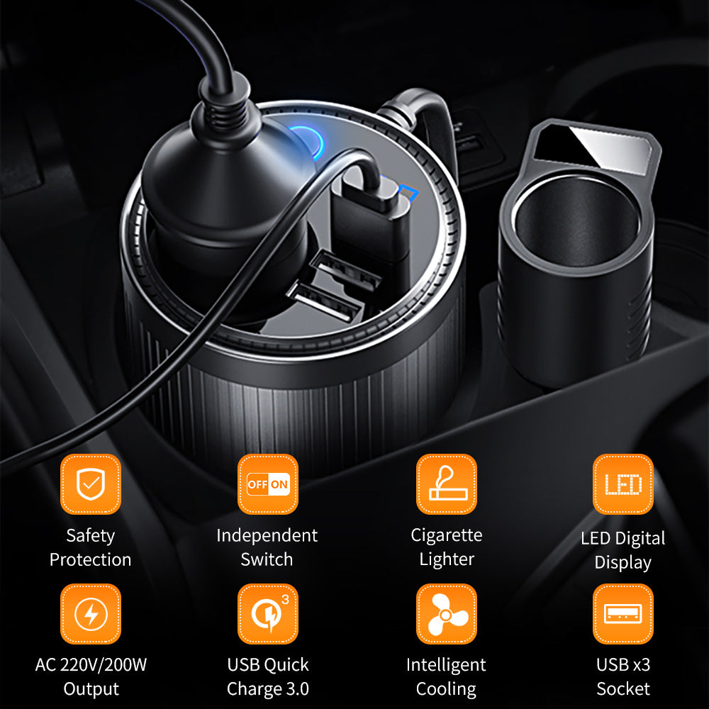 Chargeur onduleur de voiture multifonctionnel