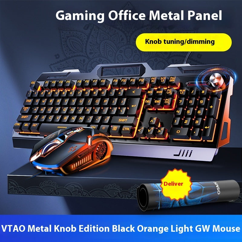 Silver Eagle V2G5 Mechanical Feeling Metal Keyboard Mouse Headset Three-piece Suit