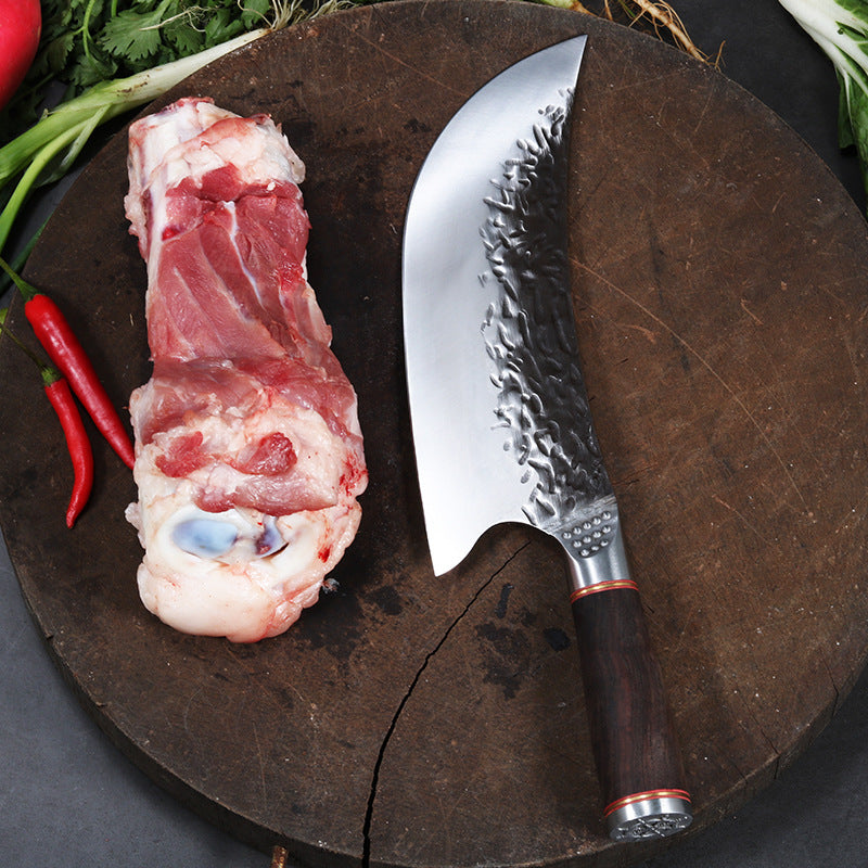 Couteau à désosser à double tête en acier et manche en bois Ustensiles de cuisine
