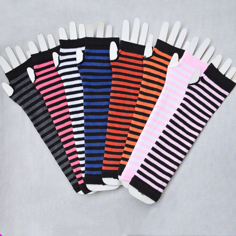 Cute knitted fingerless half finger gloves