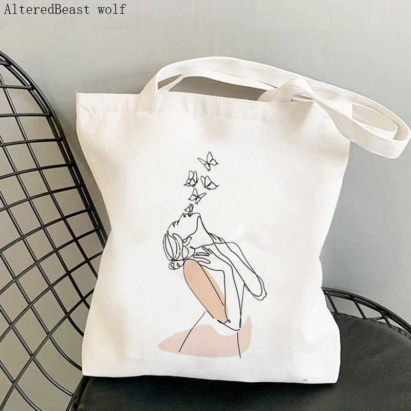 Sac de courses en toile de coton polyester zippé
