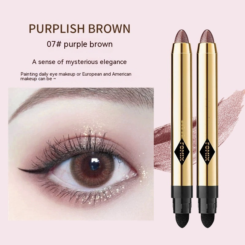 Magic Color Shining Highlight Eyeliner Pen Pearlescent Thin And Glittering Repair And Brightening Double-headed Smudger One-touch Molding